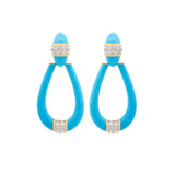 1.48ct Diamond 18K Gold Painted Earrings