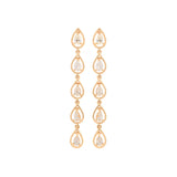 0.72ct Diamond 14K Gold Dangle Drop Earrings