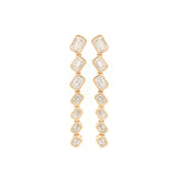 2.31ct Diamond 14K Gold Bezel Dangle Drop Earrings
