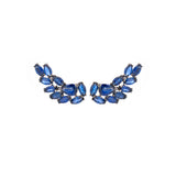 3.30ct Sapphire 18K Gold Cluster Climber Earrings