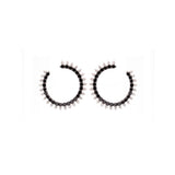 1.36ct Black Diamond 18K Gold Cluster Earrings