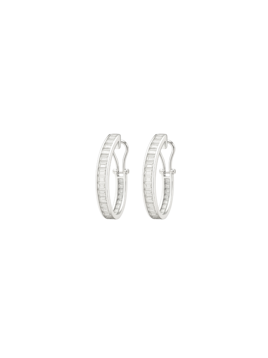 1.00ct Diamond 14K Gold Hoop Earrings