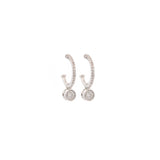 0.70ct Diamond 14K Gold Drop Hoop Earrings