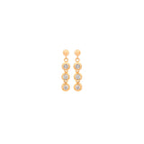 0.30ct Diamond 18K Gold Bezel Dangle Drop Earrings