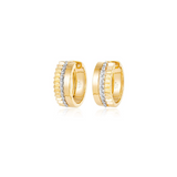 0.26ct Diamond 14K Gold Hoop Earrings