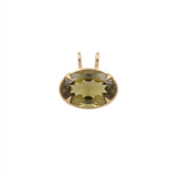 22.78ct Olive Quartz 18K Gold Small Statement Pendant