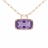 35.92ct Amethyst 18K Gold Statement Pendant