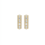 1.30ct Diamond 14K Gold Hoop Earrings