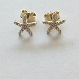 14KY Dainty Earrings Starfish