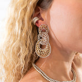5.60ct Diamond 14K Gold Statement Earrings