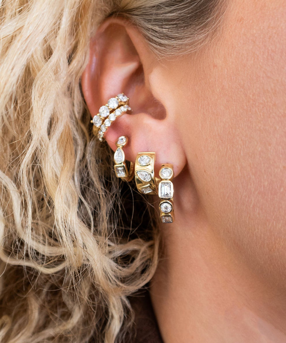 0.51ct Diamond 14K Gold Ear Cuff