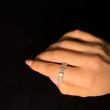 7.07ct Diamond 18K Gold Heart Eternity Ring