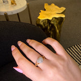 0.36ct Diamond 14K Gold Pave Heart Ring
