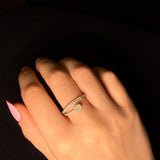 0.52ct Diamond 14K Gold Bypass Ring