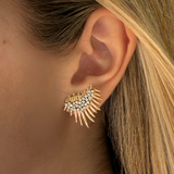 0.86ct Diamond 18K Gold Statement Earrings