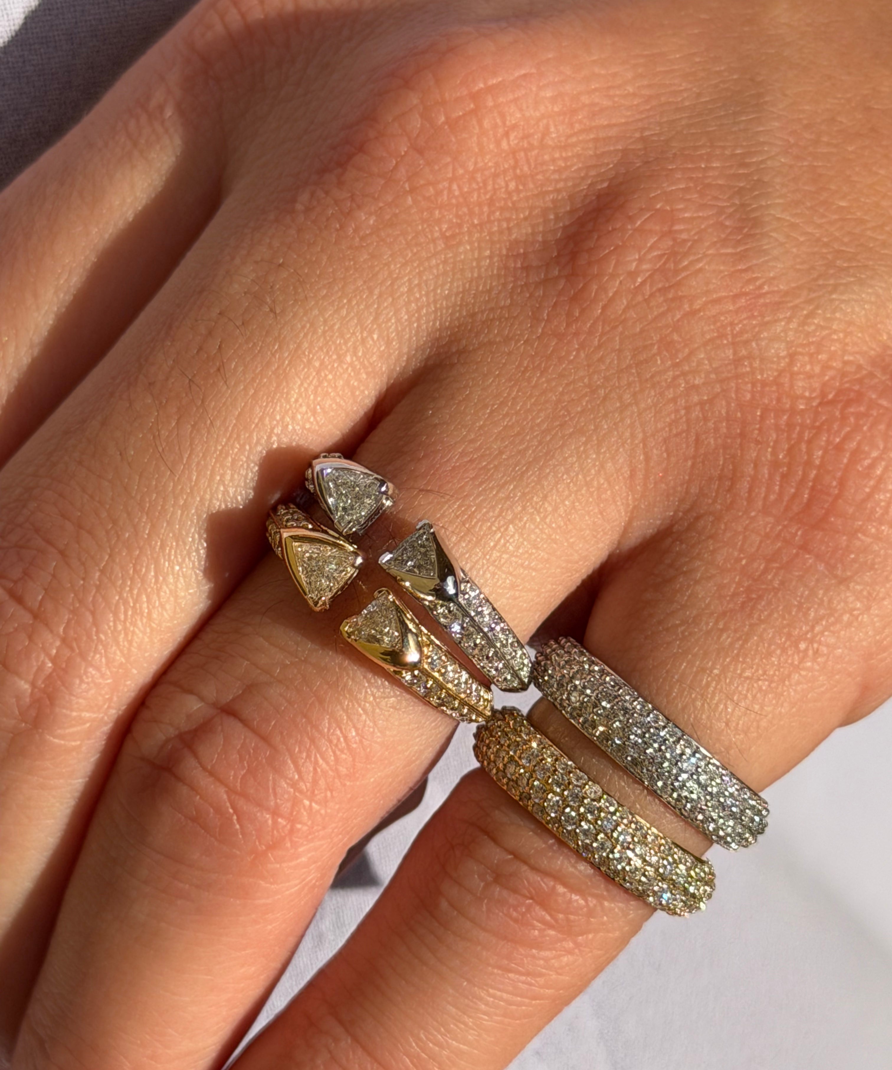 1.15ct Diamond 18K Gold Pave Signet Ring