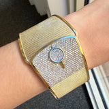4.55ct Diamond 14K Gold Statement Bangle Bracelet