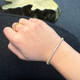 7.00ct Diamond 18K Gold Emerald Cut Tennis Bracelet