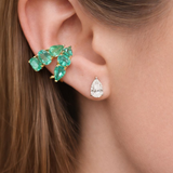 2.09ct Diamond 18K Gold Pear Stud Earrings