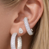2.09ct Diamond 18K Gold Pear Stud Earrings