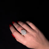 2.00ct Diamond 14K Gold Pear Cocktail Ring