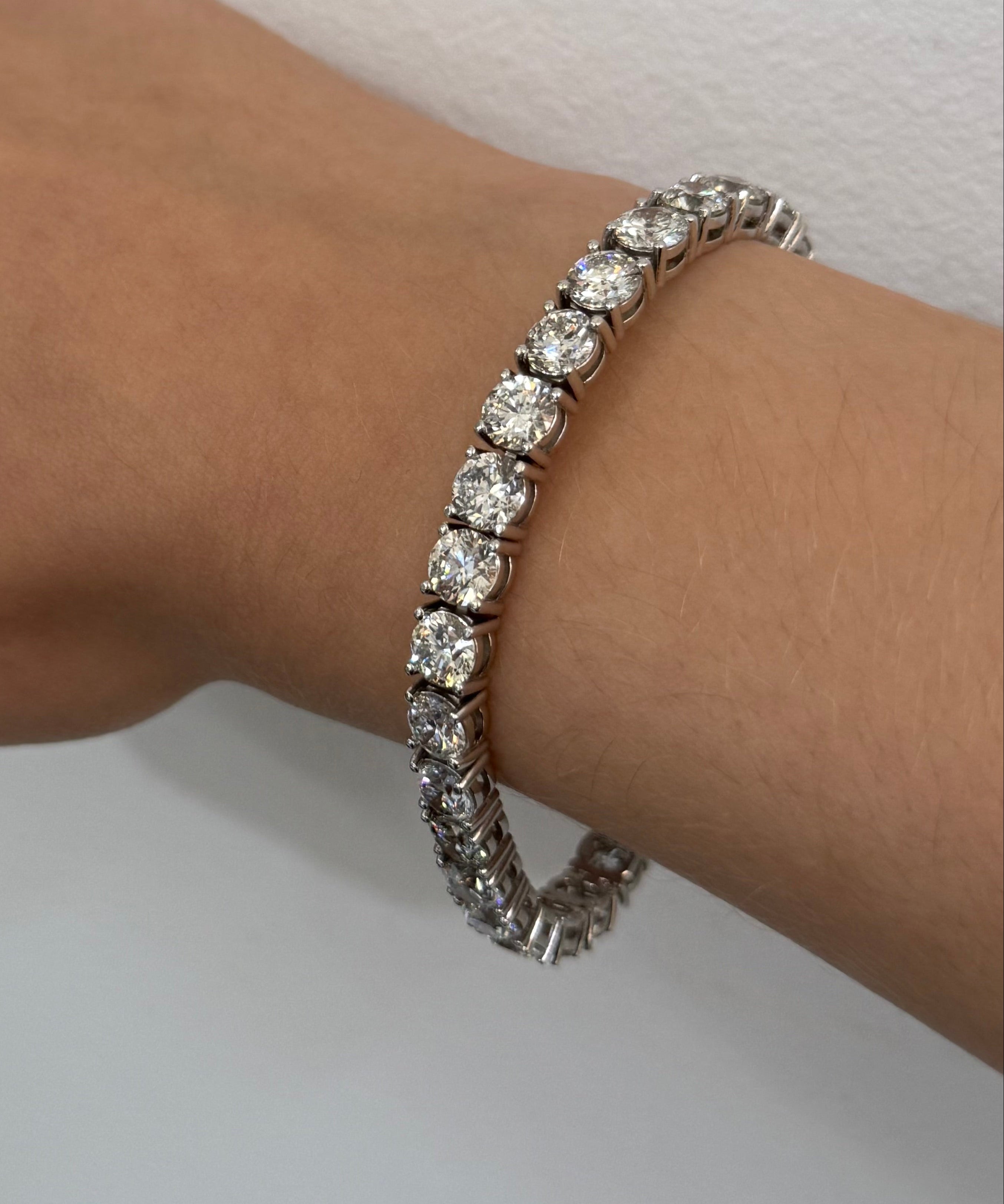 22.00ct Diamond 14K Gold Classic Tennis Bracelet