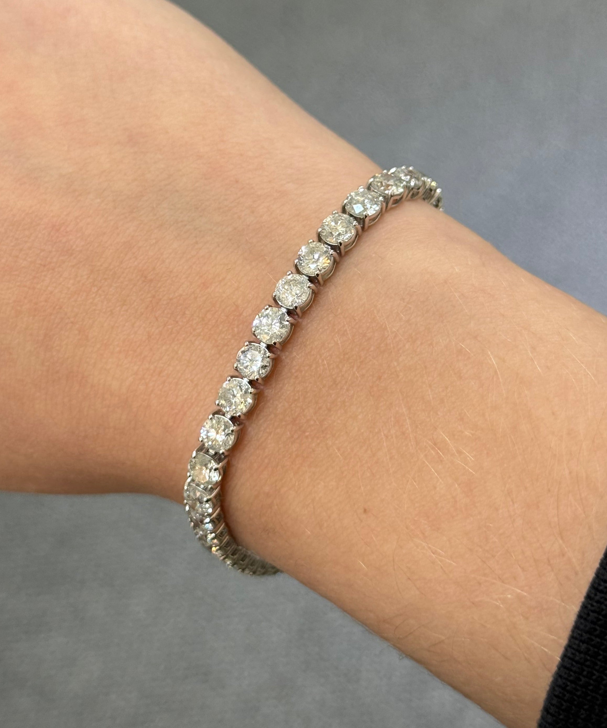 12.33ct Diamond 14K Gold Classic Tennis Bracelet