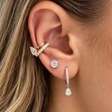 0.83ct Diamond 18K Gold Pear Ear Cuff