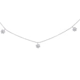 1.08ct Diamond 18K Gold Stationed Drop Necklace