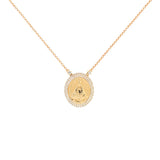 18K Gold Chain Large Pendant Our Lady