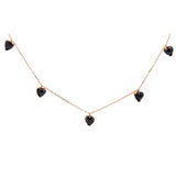 4.0ct Black Diamond Heart 18K Gold Necklace