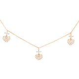 1.50ct Diamond 18K Gold Sacred Heart Stationed Necklace