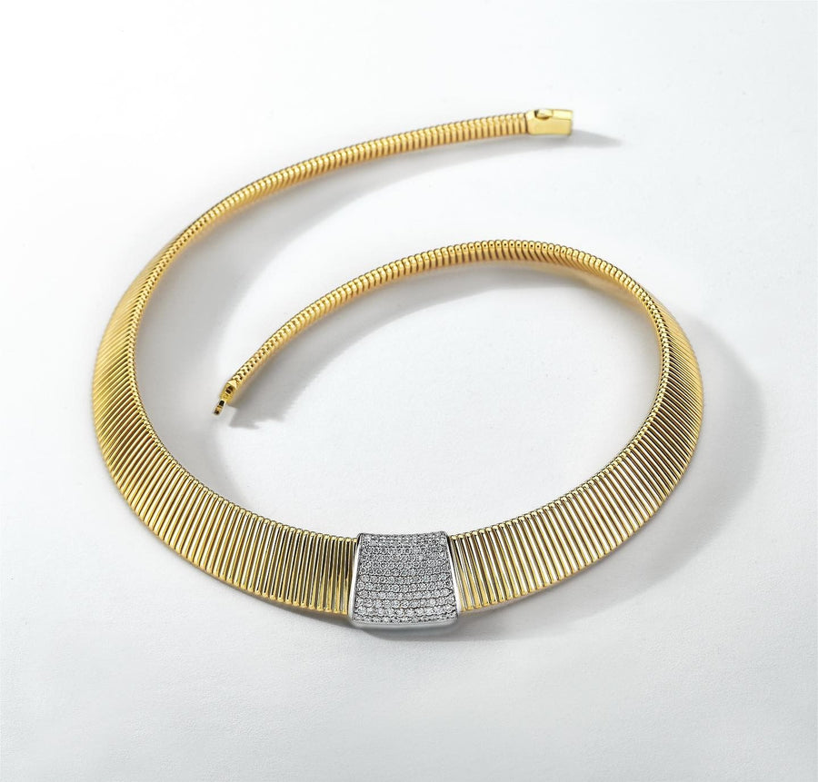 1.07ct Diamond 18K Italian Gold Necklace