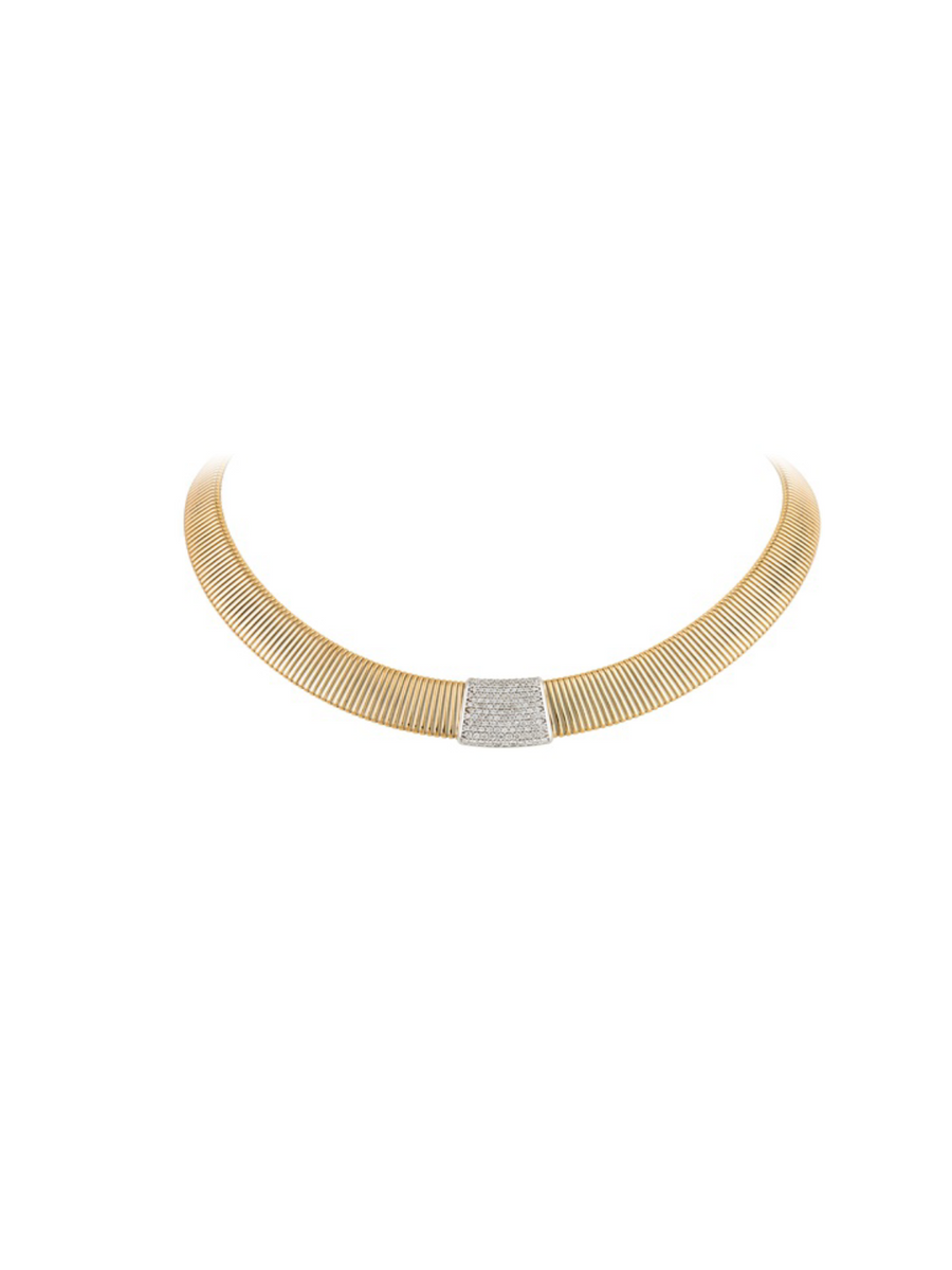 1.07ct Diamond 18K Italian Gold Necklace