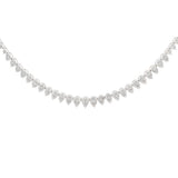 1.62ct Diamond 14K Gold Pear Tennis Necklace