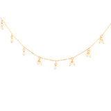 Multi Pear 14K Gold Station Necklace