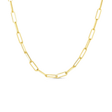 14K Gold Paperclip Chain Necklace