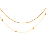 Seed Pearls 18K Gold Double Necklace