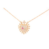 1.25ct Diamond Ruby 14K Gold Heart Necklace