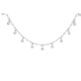 1.30ct Diamond 14K Gold Bezel Station Necklace