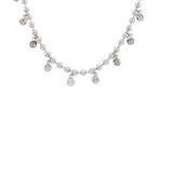 1.30ct Diamond 14K Gold Bezel Station Necklace