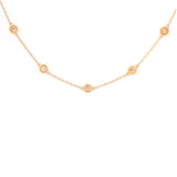 1.00ct Diamond 18K Gold By The Yard Necklace