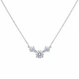 2.00ct Diamond Platinum Three Stone Chain Necklace