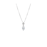 2.58ct Diamond Platinum Pendant Chain Necklace