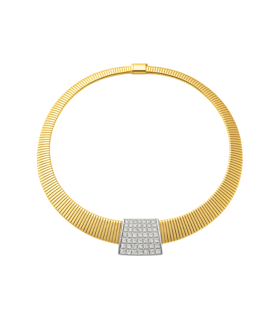1.07ct Diamond 18K Italian Gold Necklace