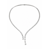 5.87ct Diamond 18K Gold Bolo Tennis Necklace