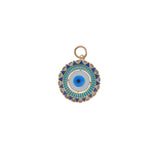 14K Gold Evil Eye Pendant