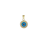 14K Gold Evil Eye Pendant