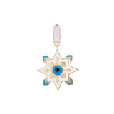 14K Gold Evil Eye Star Pendant