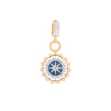 14K Gold Compass Pendant